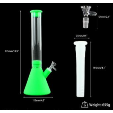 Silicone Water Pipe Beaker Glass Tube Y182GT